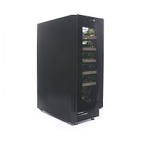 Винный шкаф CellarPrivate встраиваемый, однокамерный на 20 бутылок (CP020-1TBH) в черном цвете со ск