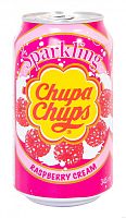 Газированный безалкогольный напиток Chupa Chups со вкусом малины, 345 мл