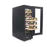Винный шкаф CellarPrivate встраиваемый, однокамерный на 20 бутылок (CP020-1TBH) в черном цвете со ск