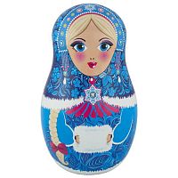Шкатулка подарочная МАТРЁШКА голубая, 50 г