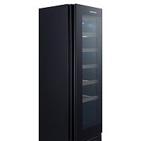 Винный шкаф CellarPrivate встраиваемый, однокамерный на 20 бутылок (CP020-1TBH) в черном цвете со ск