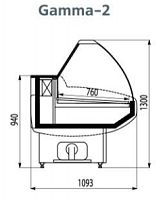 Холодильная витрина CRYSPI Gamma-2 1200