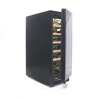 Винный шкаф CellarPrivate встраиваемый, однокамерный на 20 бутылок (CP020-1TBH) в черном цвете со ск