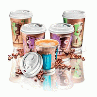 Одноразовая посуда Хухтамаки DW 12 Coffee Break 300мл стакан для горячих напитков двухслойный  бумаг