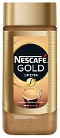 Кофе растворимый сублимированный Nescafe Gold Crema 95 г стекло